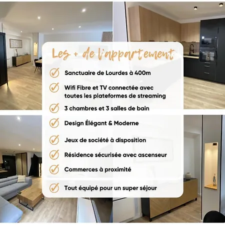 Madonna Elegance, Proche Sanctuaire, 95m2 Lägenhet Lourdes
